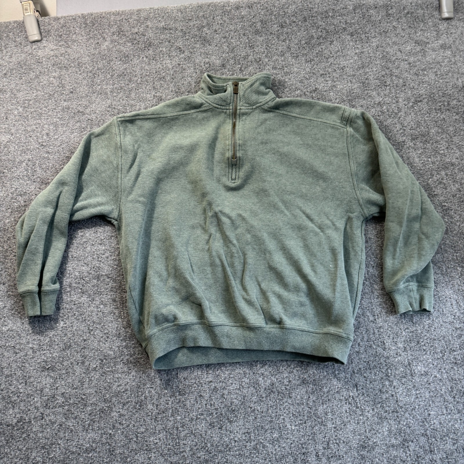 Vintage Tommy Bahama Sweater Men's Extra Large 1/4 zip Green Pullover