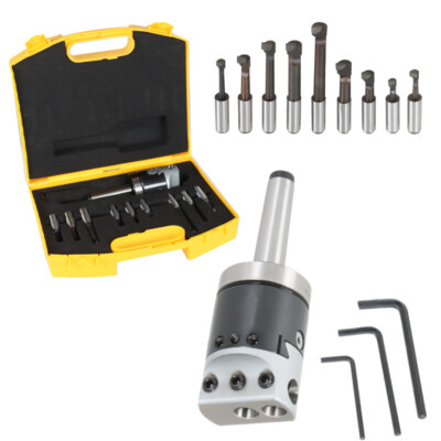 2''(7/8-20) With MT2 Shank 3/8-16 and 9Pc 1/2'' Shank Boring Bar Sets Boring Head