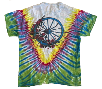 T-SHIRT 2 Lati GRATEFUL DEAD-ROSE GARDEN-BERTHA-WHEEL-TIE DYE S-M-M-L-XL-XXL-3X - Foto 8
