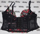 NEW Victoria's Secret Very Sexy Corset Bra Cherry Bomb 36B & Panty Set Large VS — photo 3