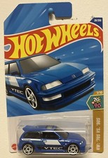 2025 A CASE HOT WHEELS ‘90 HONDA CIVIC EF BLUE VTEC HW: ‘70’s vs ‘90’s 1/10 NEW