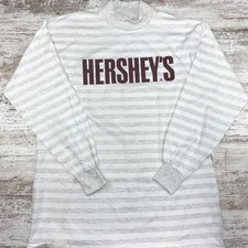 VTG Hershey’s Candy Long Sleeve Mock Neck Shirt Men’s XL Made In USA 90s 80s
