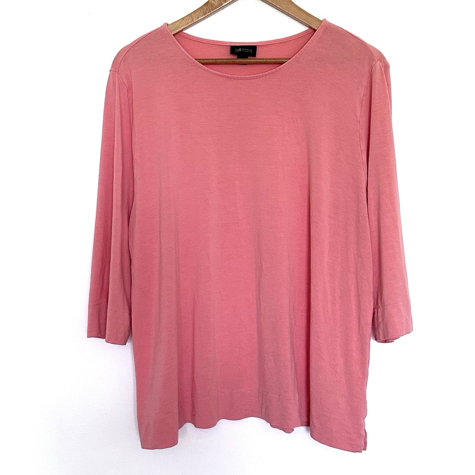 J. Jill Shirt Women’s XL Pink 3/4 Sleeve Pullover Top