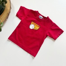 Vintage Oshkosh Red Baseball Tee | USA Made | Size 12m