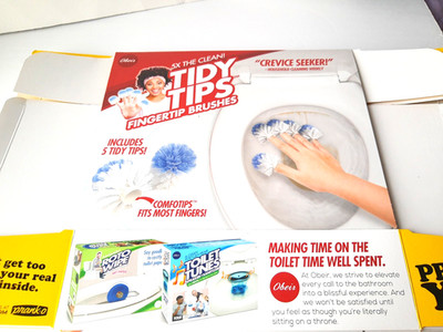 2024 PRANK-O ''TIDY TIPS Fingertip Brushes'' Empty Box GAG GIFT JOKE Presents/Gift