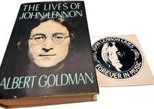 The Lives of John Lennon Albert Goldman 1988 First Edition HC DJ +Lennon Sticker