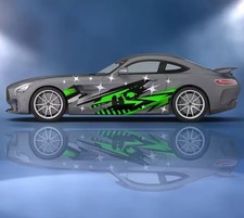 Flame Car Decals Both Sides Vinyl Racing Livery 2ft X 6ft