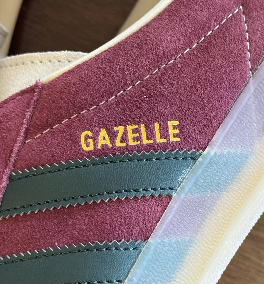 adidas Originals Gazelle Indoor Mens Burgundy Shadow Green 