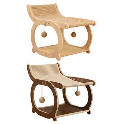 Katzen Sisal Sessel Kratzstuhl Holzliege