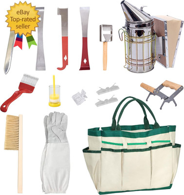 14 Pcs Beekeeping Tools Starter Kit, Bee Keeping Supplies-All Bee Hive Tools Kit
