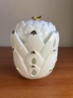 Wax/Potpourri Candle Burner White/Gold