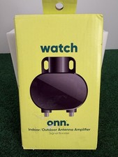 Onn. Watch Indoor/ Outdoor Antenna Amplifier Signal Booster- New/ Open Box