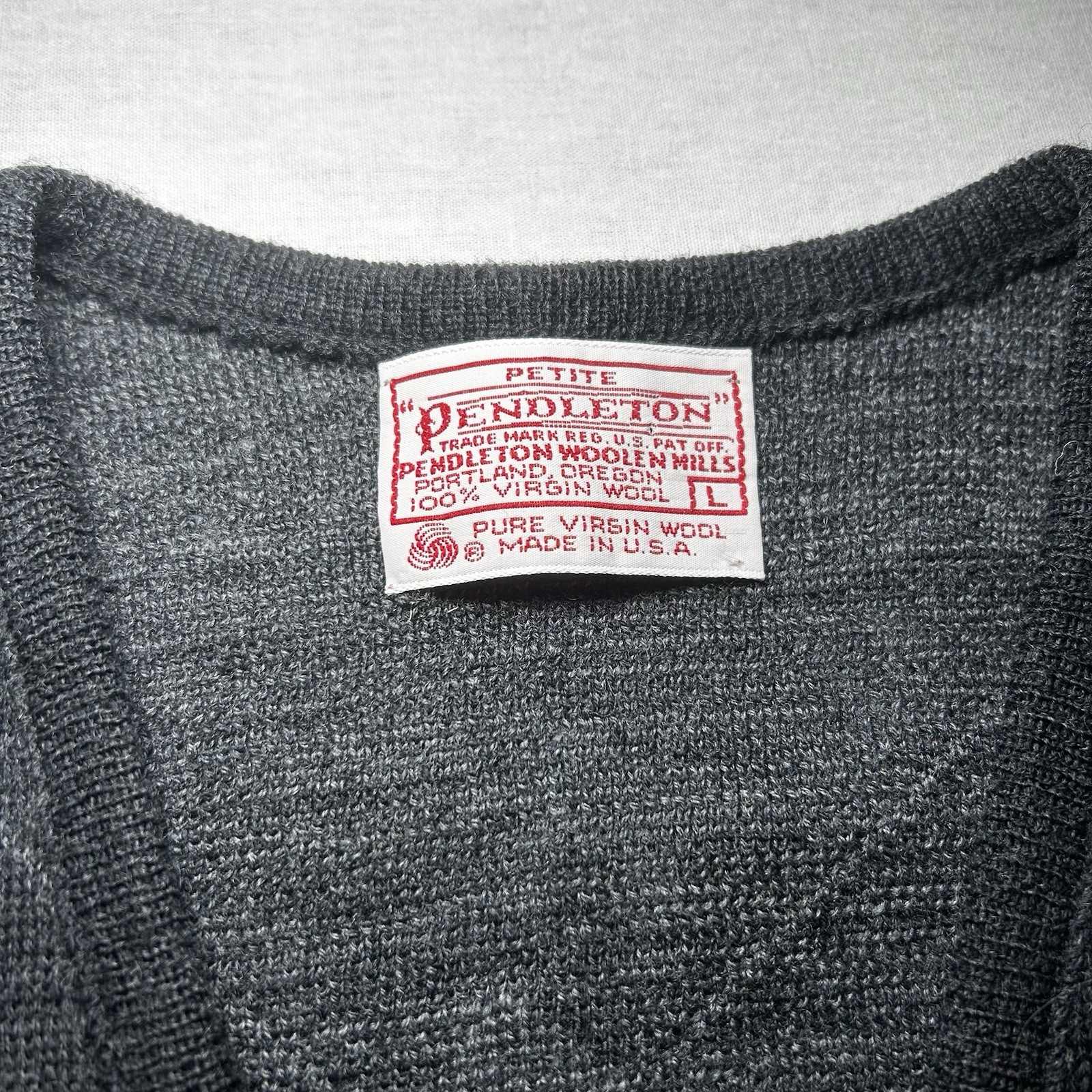Pendleton petite L argyle virgin wool sweater ves… - image 3