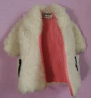 Vintage Barbie Clothes - MOD Era Barbie 1467 Lamb N Leather Coat Only