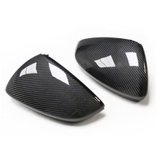 2X Kleben Spiegelkappen Real Carbon Für Audi A3 S3 8V 2012–2019 Mit Side Assist