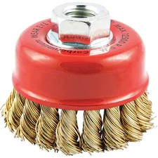Cup Brush, Wire 0.020" Dia., Brass,  66254442997