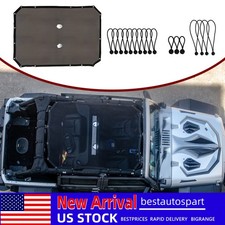 For Jeep Wrangler Jk 2007 4door 1pcs Black Bikini Top Mesh Sun Shade Cover Kit