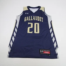 Gallaudat Bison Under Armour Practice Jersey - Basketball Women's Navy Used
