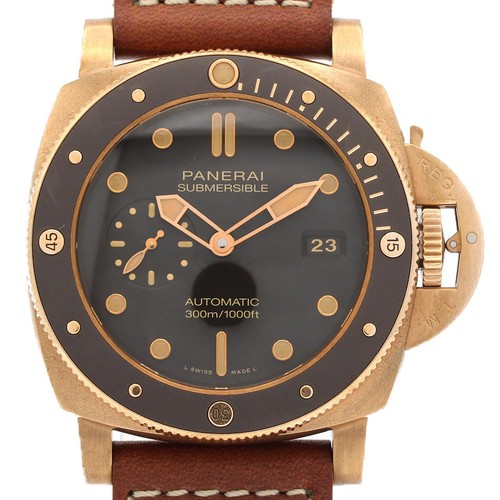 Authentic Panerai Submersible Bronzo PAM00968 Bronze Mechanical Automatic #2...