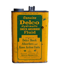 Dated 1939 General Motors Gm Delco Shock Absorber Oil Old 1 Gallon Tin Can Dated 1939 General Motors Gm Delco Shock Absorber Oil Old 1 Gallon Tin Can