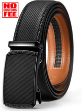 Men'S Belt Leather Ratchet Belt for Men Dress Casual Every Day with Adjustable B