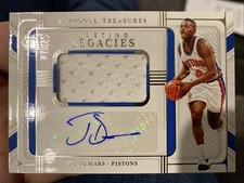 2021-22 Panini National Treasures Joe Dumars Lasting Legacies Patch Auto /25 SSP