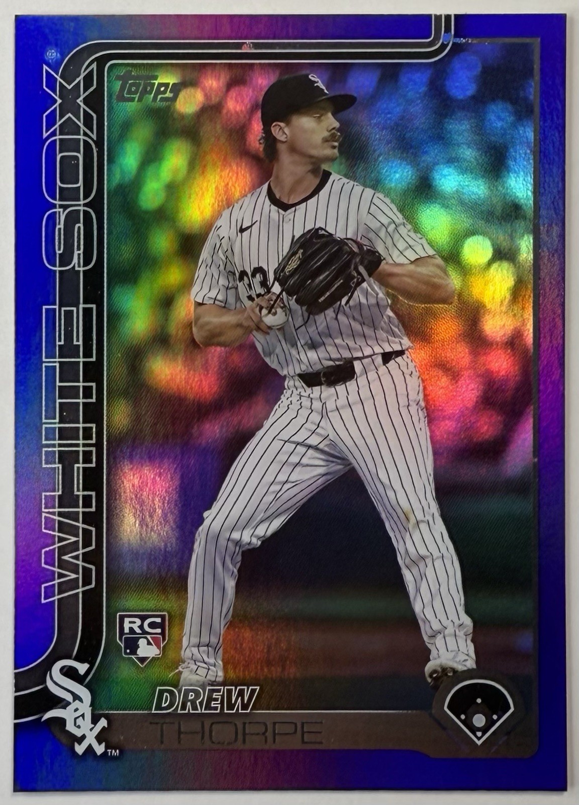2025 Topps Drew Thorpe Purple Rainbow Foil /250 Rookie RC Chicago White Sox #320