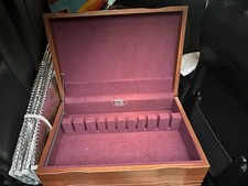 Vintage Old Colony Silverware Box-Case Wood S...