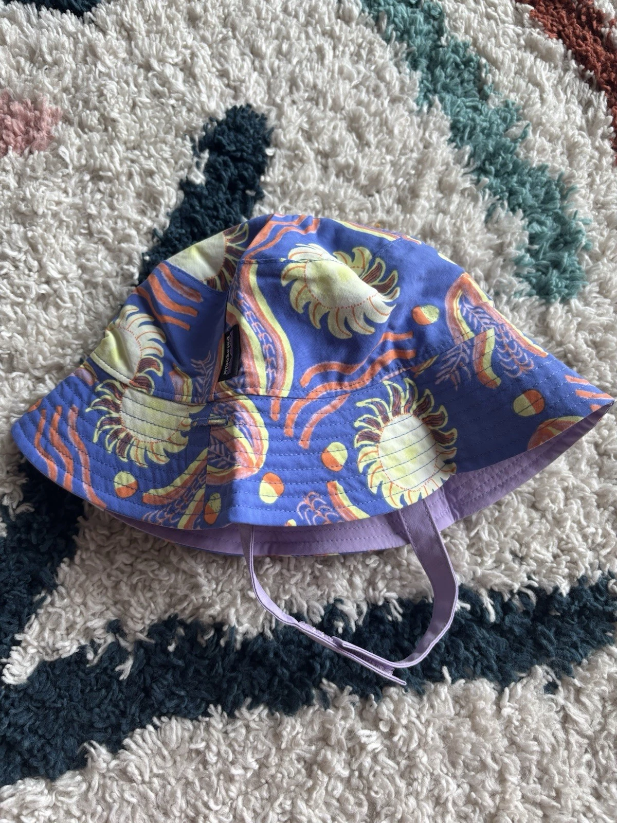 Patagonia Baby Sun Bucket Hat Blue Print 12-24M NWT Infant Toddler Hat
Opens in a new window or tab