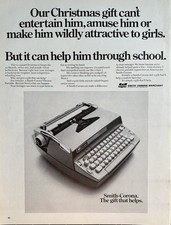 1970 Smith Corona Typewriter Original Vintage Advertisement Portable Print Ad thumbnail