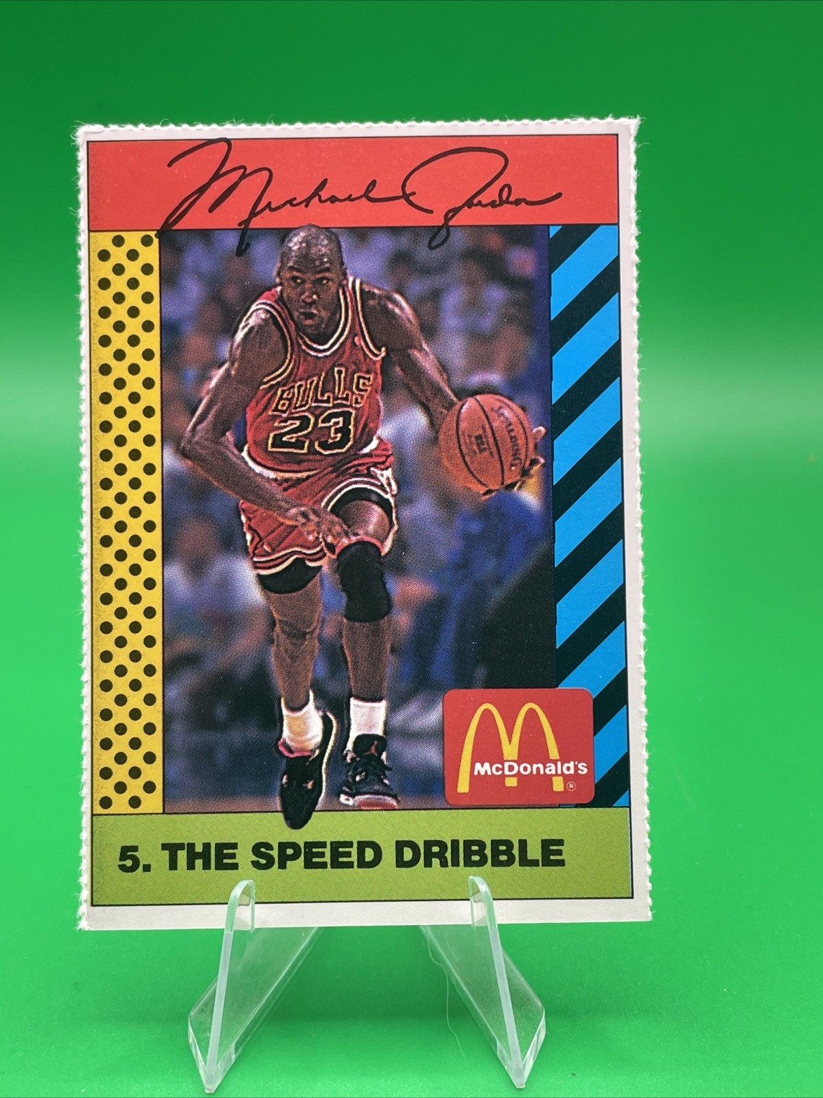 1990 McDonald's Sports Tips #5 Michael Jordan Clean Bulls