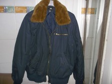 blouson H&M 54 marine (style aviateur)