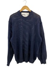 ROBERTO COLLINA Knit Sweater Lightweight 50 Cotton NVY Solid Color RN25101BO