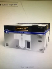 Defiant 180° White Motion Sensing Security Light Solar Powered LED 1400 Lumens