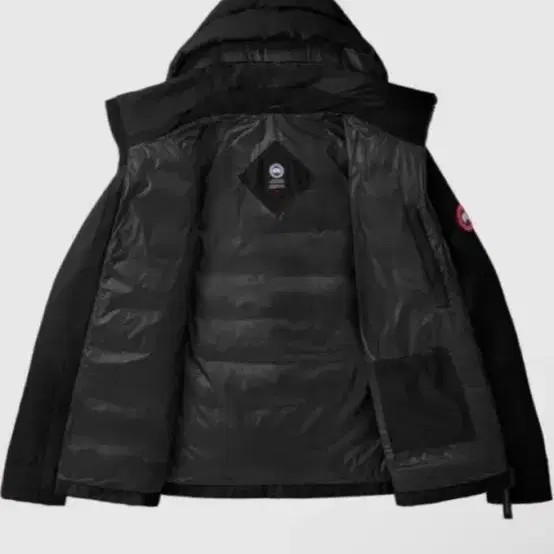 Canada Goose Black Hooded Puffer Jacket for Men