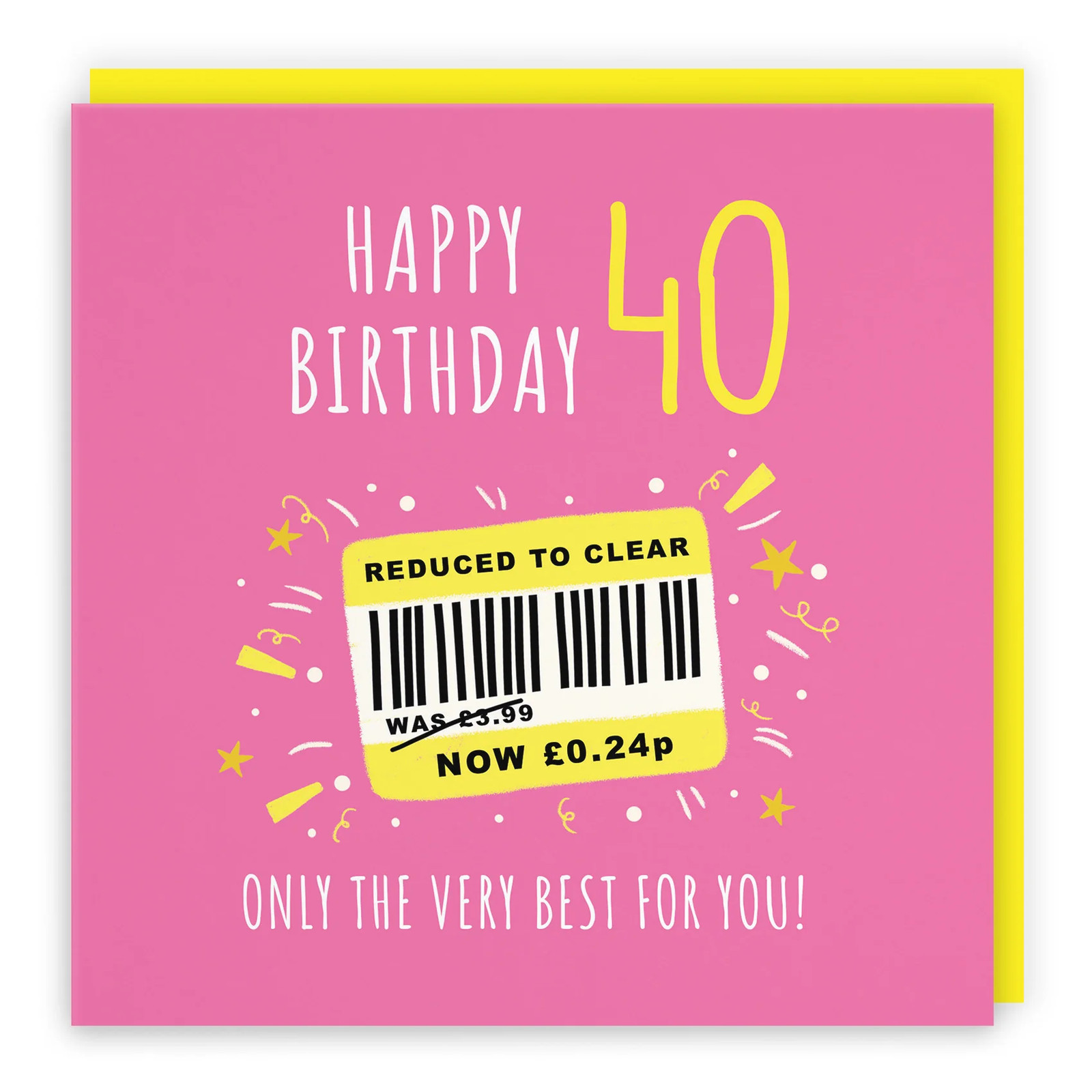 Women's 40th Birthday Card Reduced To Clear Moments