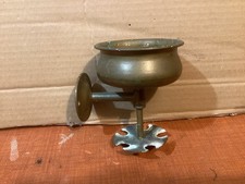 Vintage Brass Toothbrush Holder With Cup Wall Mounted Preowned