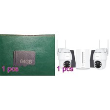 4MP Solar Security Camera Wireless Outdoor System 2 Cam-Kit 360 PTZ Night Vision