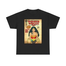 Wonder Woman Graphic T Shirt Comic Book Vintage Unisex Heavy Cotton Tee