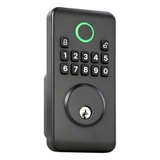Aluminum Keyless Door Lock: 100 Users, 2 Keys, IP55 Rated, Backlit Keypad