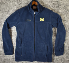 Boy's Embroidered Michigan Wolverines Columbia Full Zip Jacket Size XL 18/20