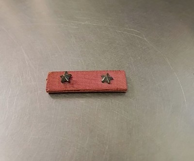 Navy Good Conduct Ribbon Unit Bar with 2 Bronze Star Attachments