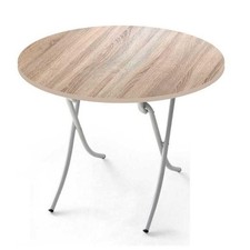 SAN PAOLO TAVOLO TONDO IN LEGNO PIEGHEVOLE 90 X 75 CM IN COLORE ROVERE