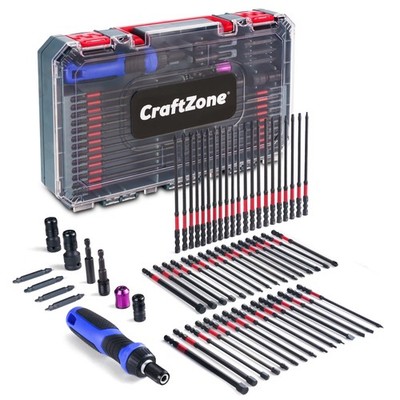 63Pcs Long Torx Bit Set 6-Inch, Impact Extended Screwdriver Bits Set with 1/4...