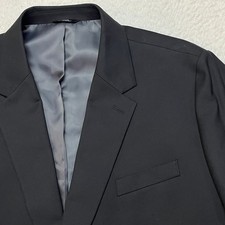 Haggar Suit Jacket Mens 54R Black J.M. Haggar Tailored Fit 2-Button Stretch