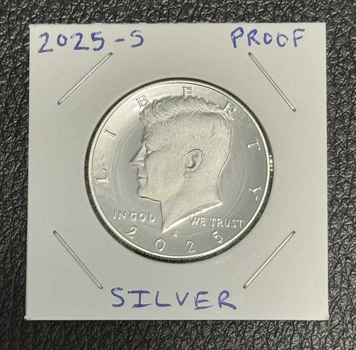 2025 S SILVER PROOF Kennedy Half Dollar 99.9% Silver Gem Proof