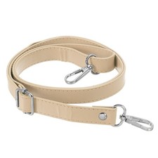 51 Inch Adjustable Leather Purse Strap with Silver Hardware, Pale Pink