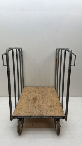 Carrello da trasporto 120x80x128 cm carrello piattaforma metallo legno piano di carico - Foto 1 di 6