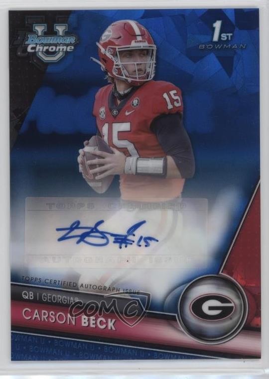 2023 Bowman U Chrome Sapphire Edition Prospect Carson Beck #PA-CBE Auto 0j3l