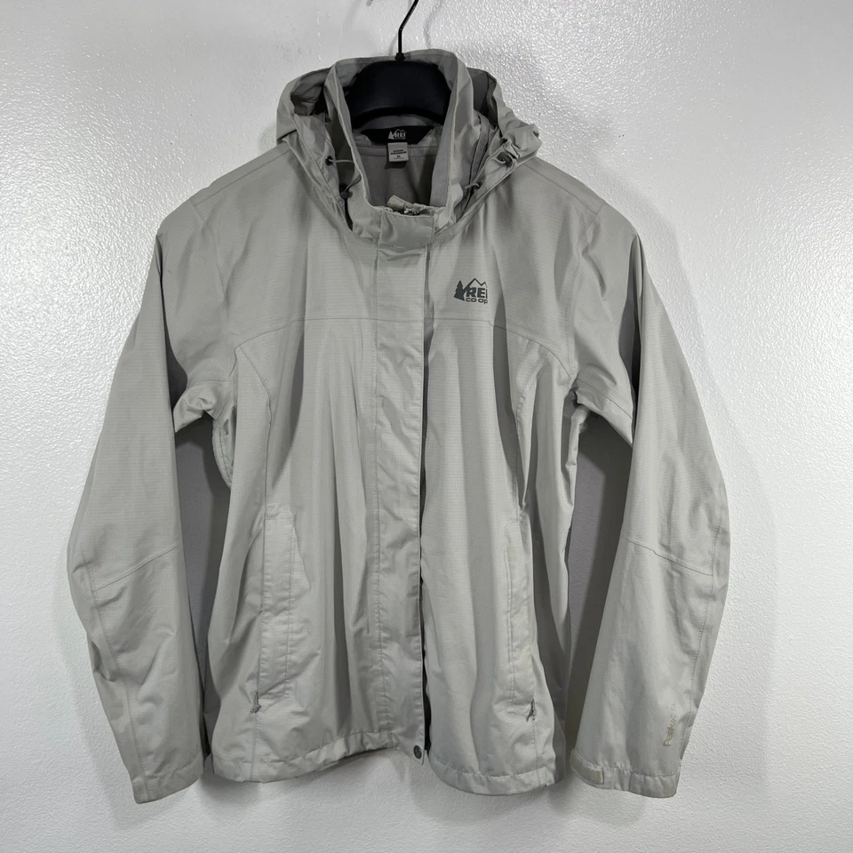 Chaqueta de Lluvia Impermeable REI Co-op Peak 2.5L Gris Para Hombres XL Con Capucha Senderismo Shell Foto 2 de 4